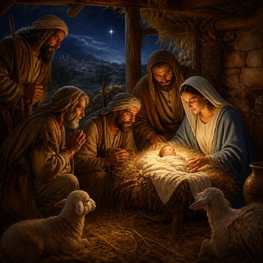 Shepherds at Jesus' Birth